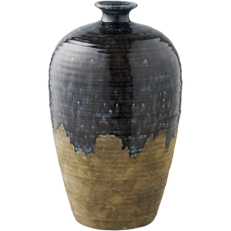 Vase - Vase, ceramic, dark blue ø27x44,5 cm 