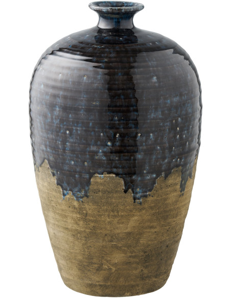 Vase - Vase, ceramic, dark blue ø27x44,5 cm 
