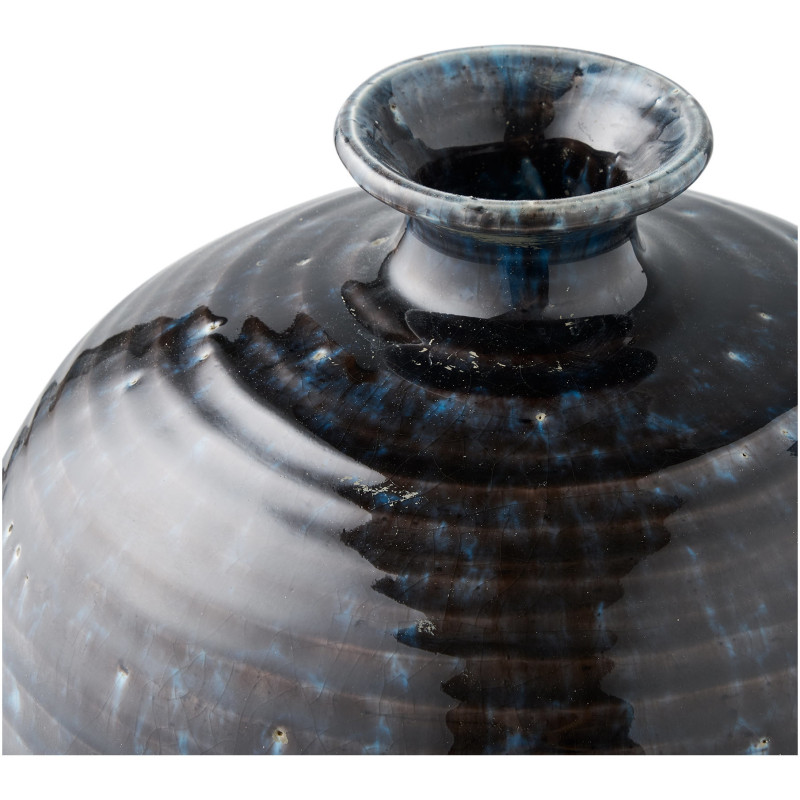 Vase - Vase, ceramic, dark blue ø27x44,5 cm 