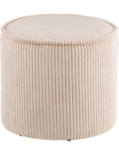 Taupo Pouf - Pouf, corduroy, beige ø40x35 cm, HN1424 