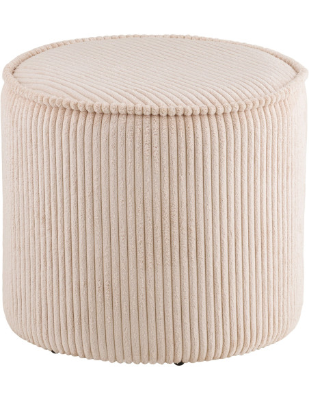 Taupo Pouf - Pouf, corduroy, beige ø40x35 cm, HN1424 