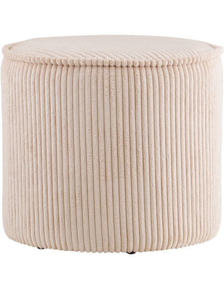 Taupo Pouf - Pouf, corduroy, beige ø40x35 cm, HN1424 