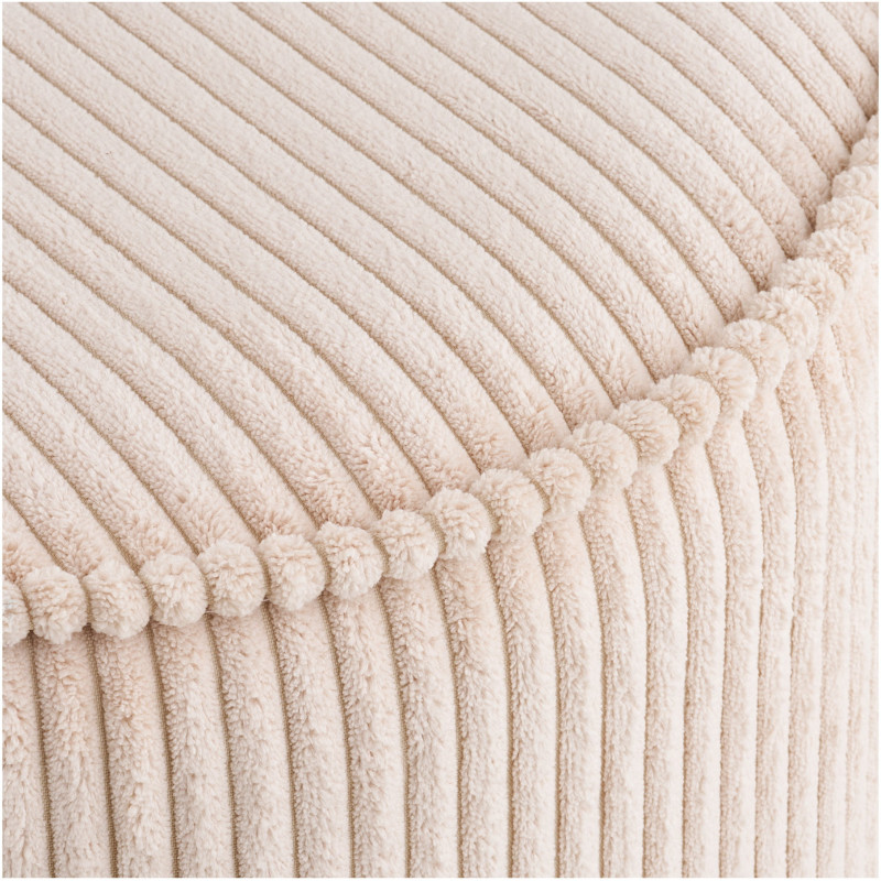 Taupo Pouf - Pouf, corduroy, beige ø40x35 cm, HN1424 