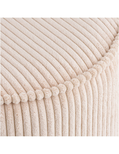Taupo Pouf - Pouf, corduroy, beige ø40x35 cm, HN1424 