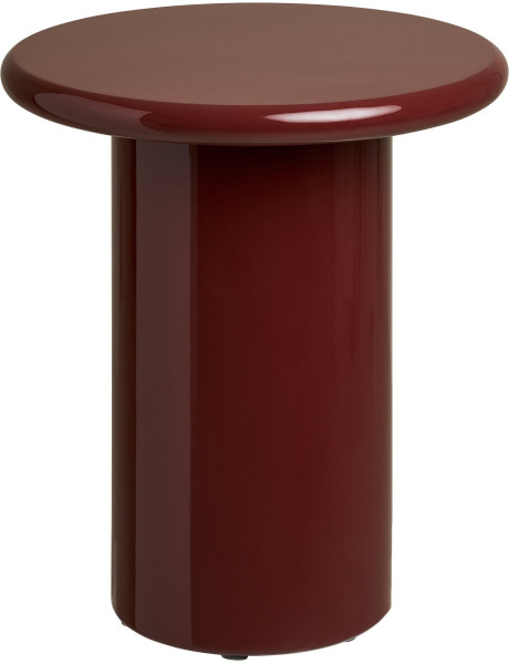 Table d'appoint Ø45 cm MDF laqué bordeaux Otago 