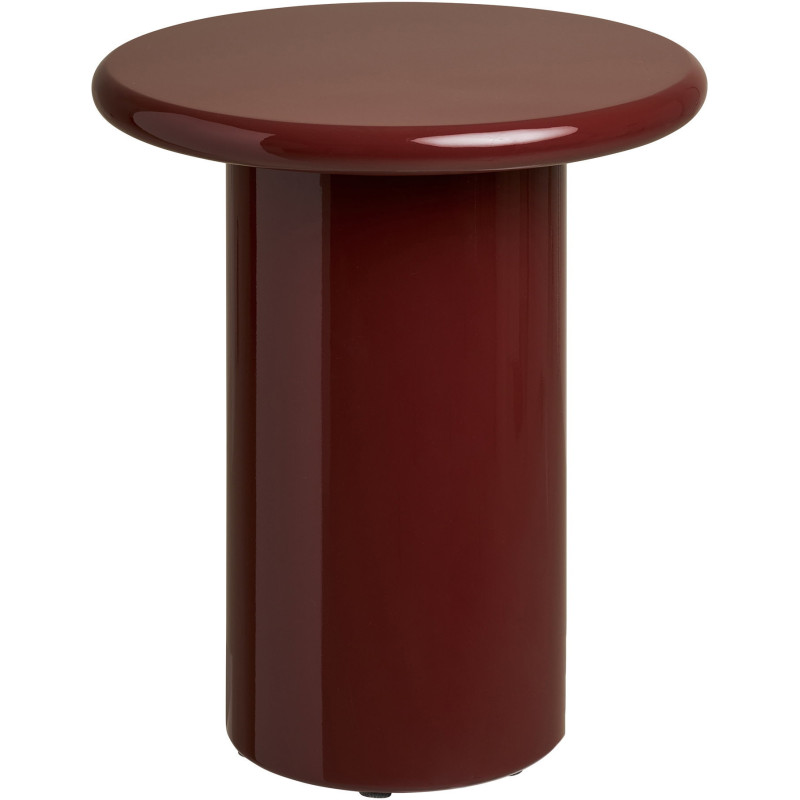 Table d'appoint Ø45 cm MDF laqué bordeaux Otago 