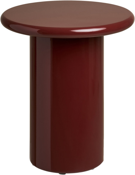 Table d'appoint Ø45 cm MDF laqué bordeaux Otago 