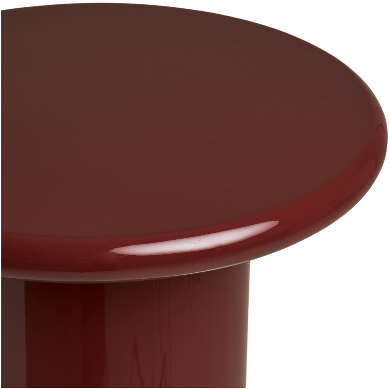 Table d'appoint Ø45 cm MDF laqué bordeaux Otago 