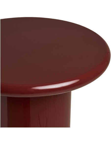 Table d'appoint Ø45 cm MDF laqué bordeaux Otago 
