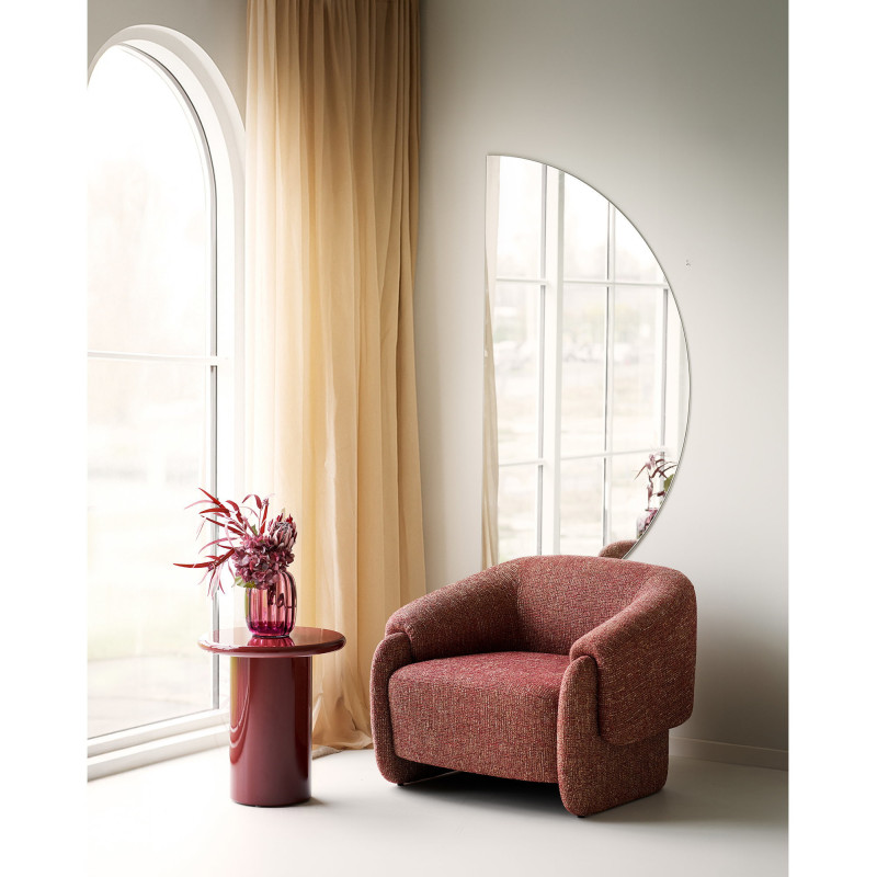 Table d'appoint Ø45 cm MDF laqué bordeaux Otago 