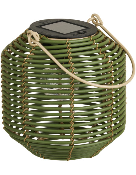 Crewe Lantern - Lantern, rechargeable with integrated solar panel, green 