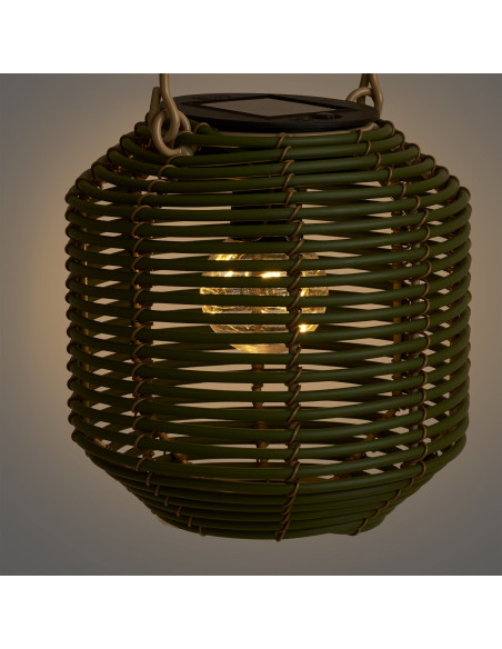 Crewe Lantern - Lantern, rechargeable with integrated solar panel, green 