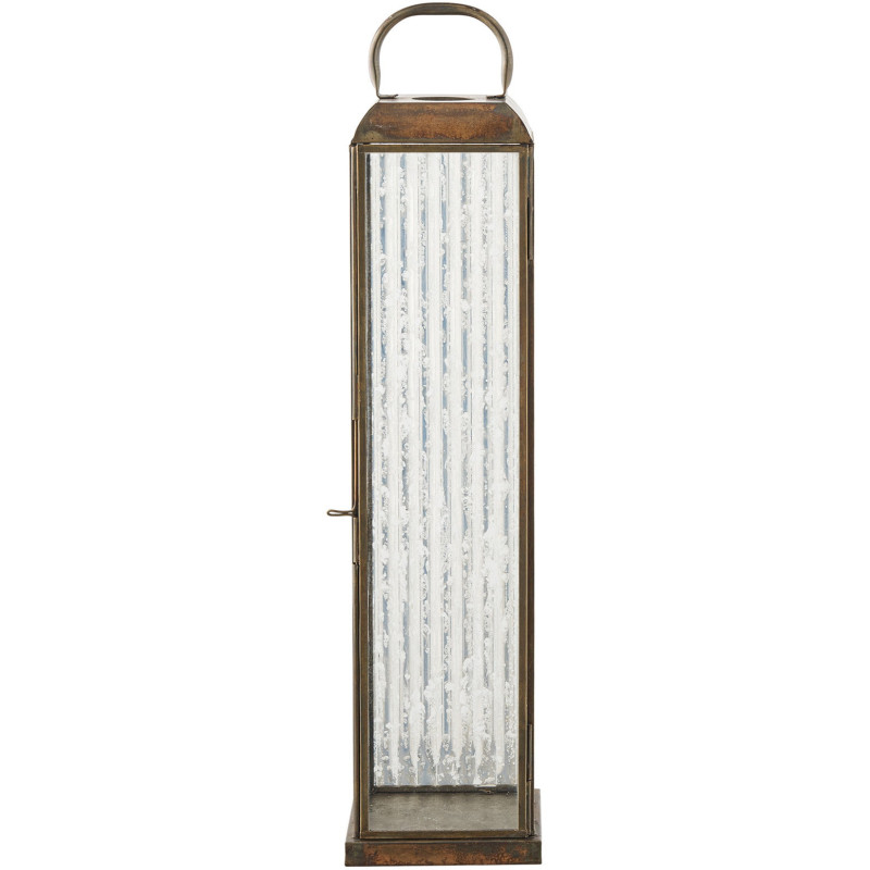 Herslev Lantern - Lantern, glass/metal, antique brass look 12x12x49 cm 