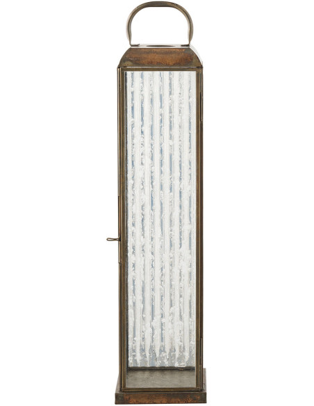 Herslev Lantern - Lantern, glass/metal, antique brass look 12x12x49 cm 