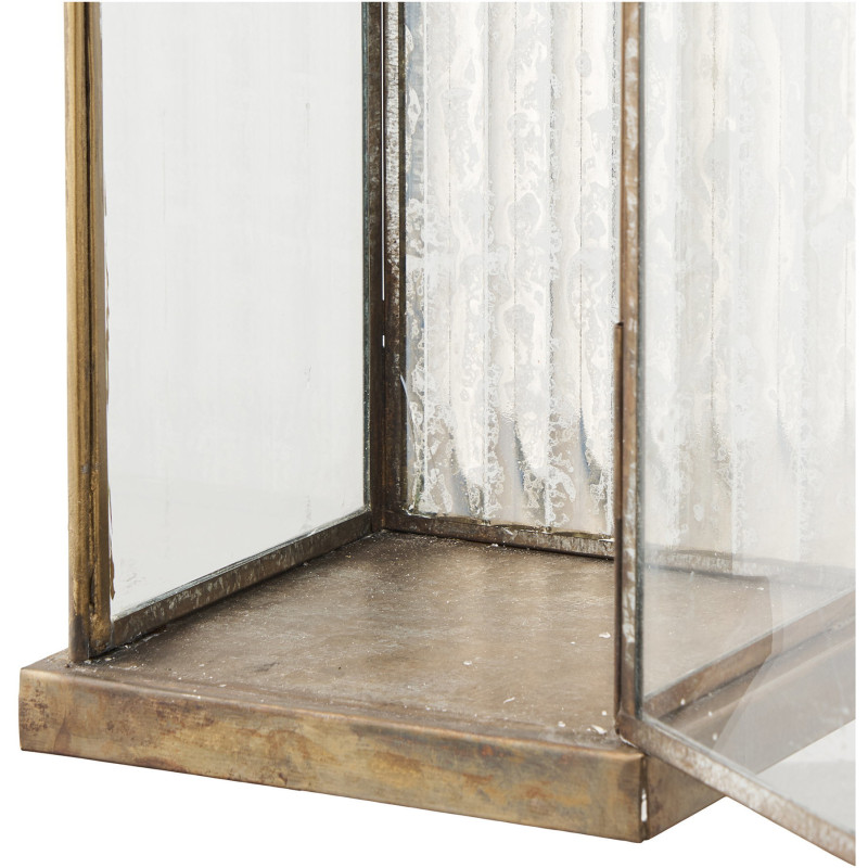 Herslev Lantern - Lantern, glass/metal, antique brass look 12x12x60 cm 