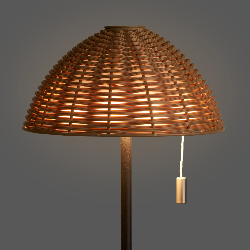 Wigan LED Table Lamp - Table lamp, metal, rechargeable, nature/black 