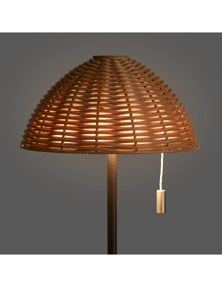 Wigan LED Table Lamp - Table lamp, metal, rechargeable, nature/black 
