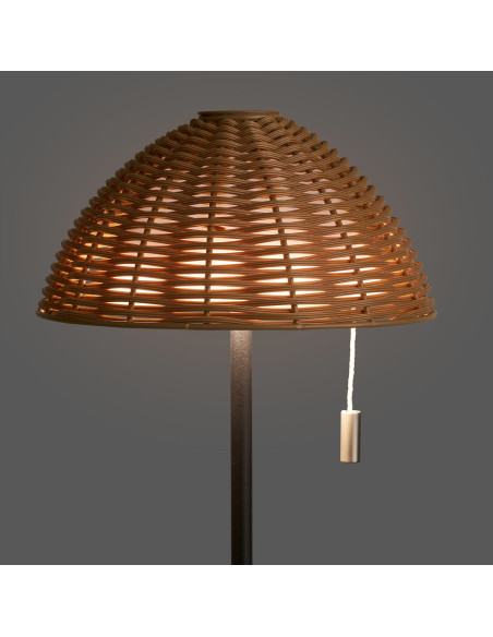 Wigan LED Table Lamp - Table lamp, metal, rechargeable, nature/black 
