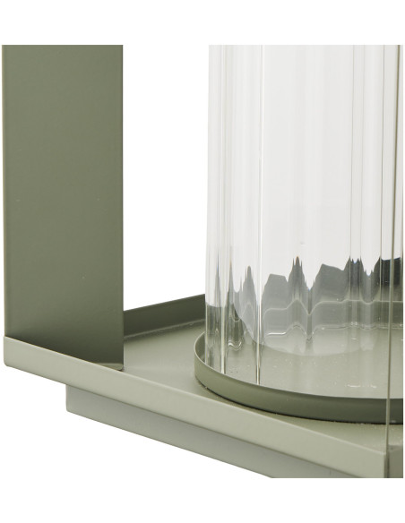 Lohals Lanterne - Lantern, glas/metal, grøn 18x18x20,5 cm 