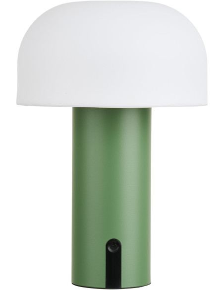 Soham LED Lamp - Lamp, rechargeable, white/green 