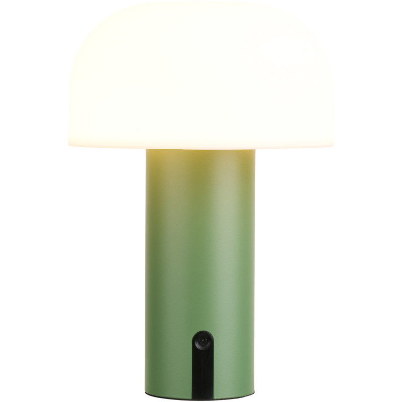 Soham LED Lamp - Lamp, rechargeable, white/green 
