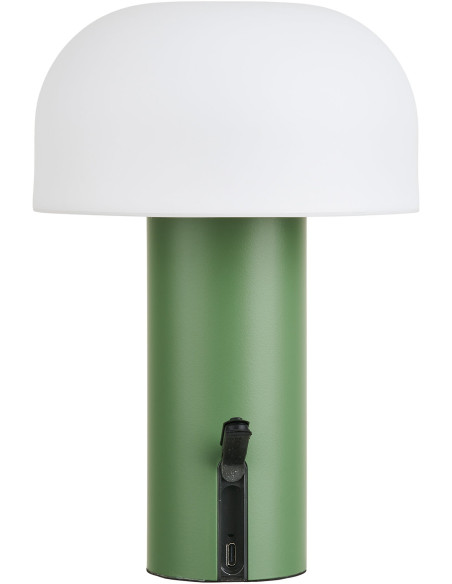 Soham LED Lamp - Lamp, rechargeable, white/green 