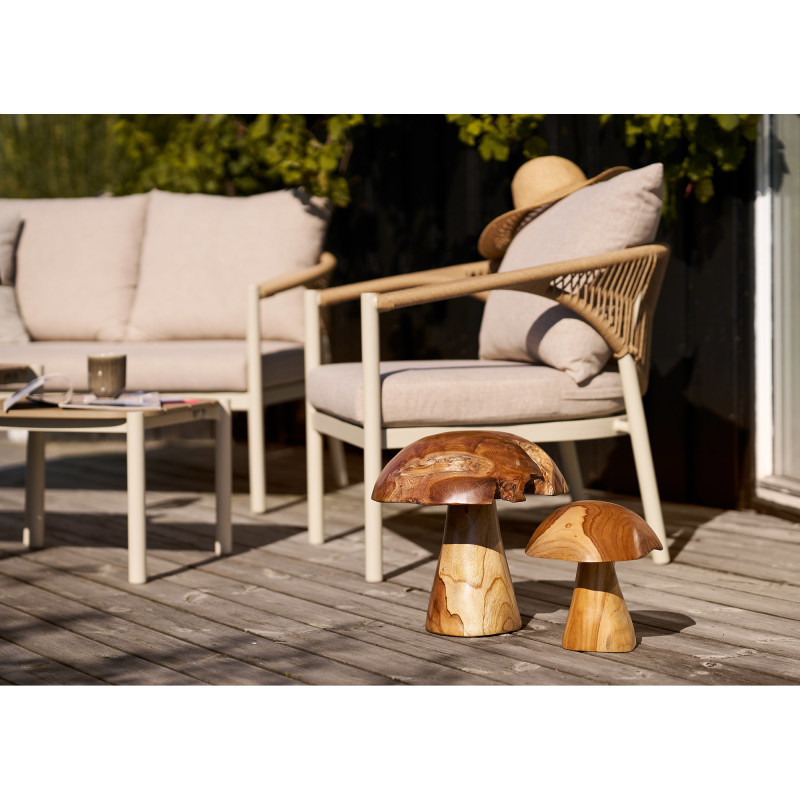 Kodi Decoration Mushrooms - Decoration Mushrooms, teak, natural, set of 2 