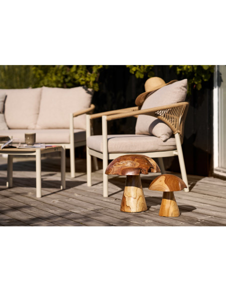 Kodi Decoration Mushrooms - Decoration Mushrooms, teak, natural, set of 2 
