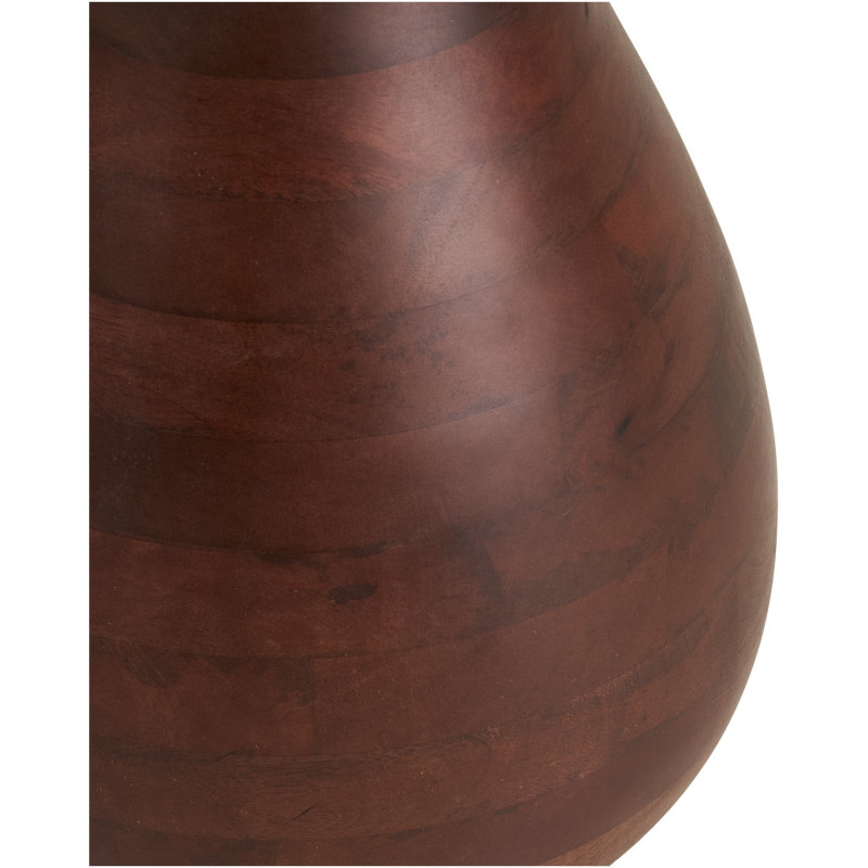 Table d’appoint marbre blanc et bois de manguier Ø40 x H41 cm Heide 