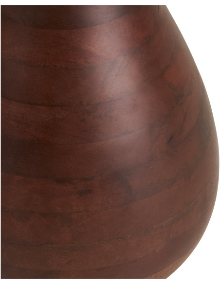 Table d’appoint marbre blanc et bois de manguier Ø40 x H41 cm Heide 