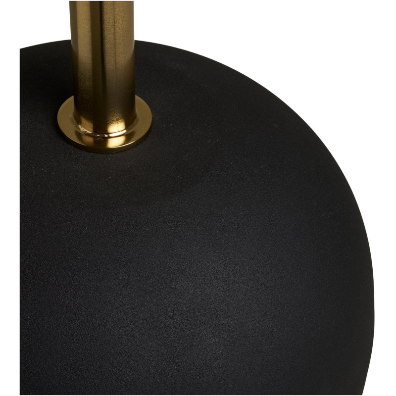 Table d’appoint Ø30 cm bois de manguier et métal noir doré Sirone 