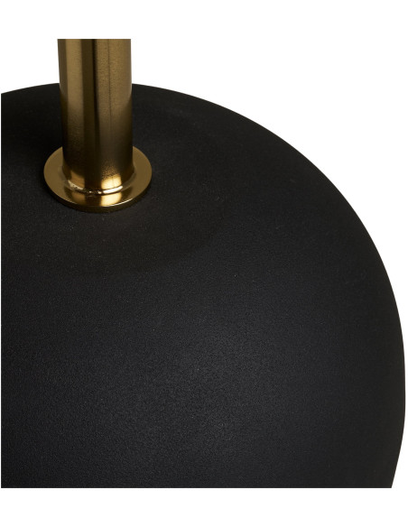 Table d’appoint Ø30 cm bois de manguier et métal noir doré Sirone 