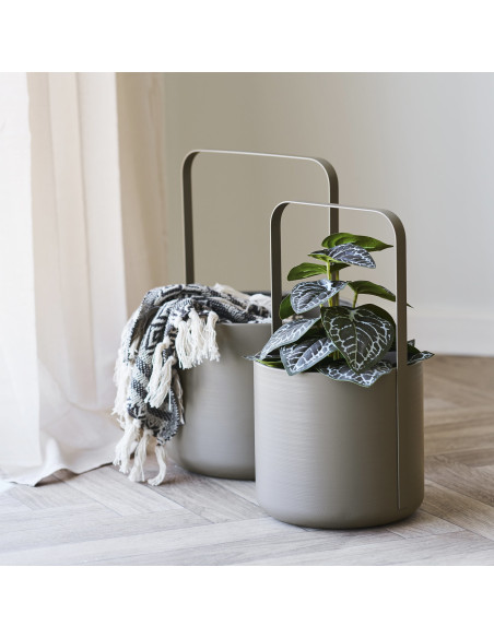 Plaid 130x180 cm coton recyclé motifs ethniques brun Adana 