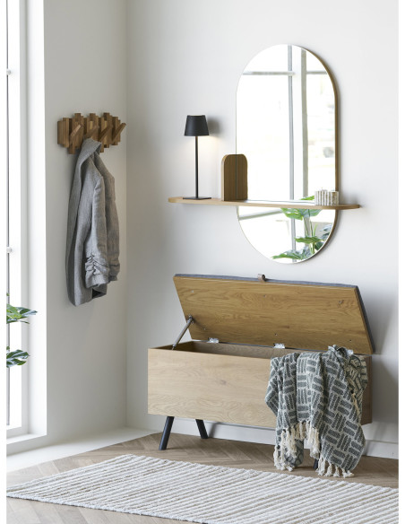 Plaid 130x180 cm coton recyclé motifs géométriques vert sauge Adana 