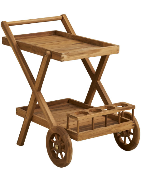 Pasaku Tea Trolley - Tea Trolley, teak, natural, 86x50x81 cm 