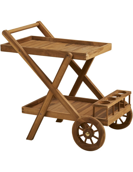 Pasaku Tea Trolley - Tea Trolley, teak, natural, 86x50x81 cm