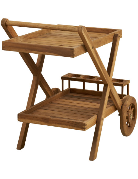 Pasaku Tea Trolley - Tea Trolley, teak, natural, 86x50x81 cm 