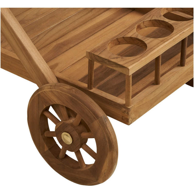 Pasaku Tea Trolley - Tea Trolley, teak, natural, 86x50x81 cm 