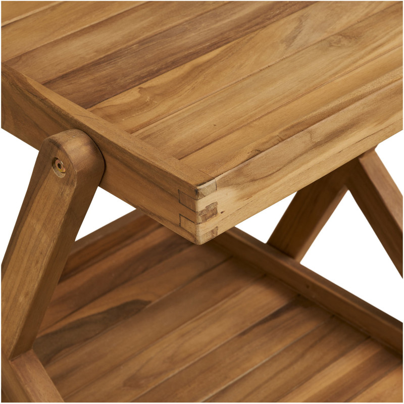 Pasaku Tea Trolley - Tea Trolley, teak, natural, 86x50x81 cm 