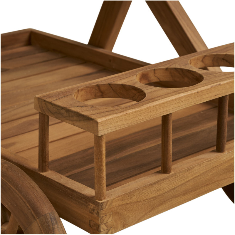 Pasaku Tea Trolley - Tea Trolley, teak, natural, 86x50x81 cm 
