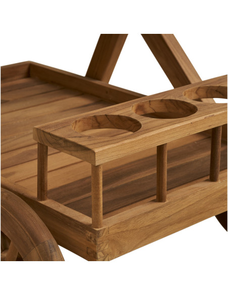 Pasaku Tea Trolley - Tea Trolley, teak, natural, 86x50x81 cm 