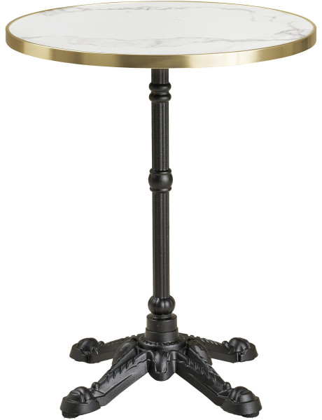 Table de jardin ronde 60 cm blanc marbré Bistro House Nordic - 1