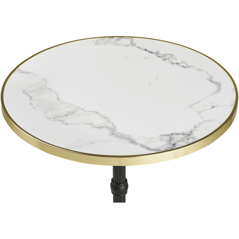 Table de jardin ronde 60 cm blanc marbré Bistro House Nordic - 3