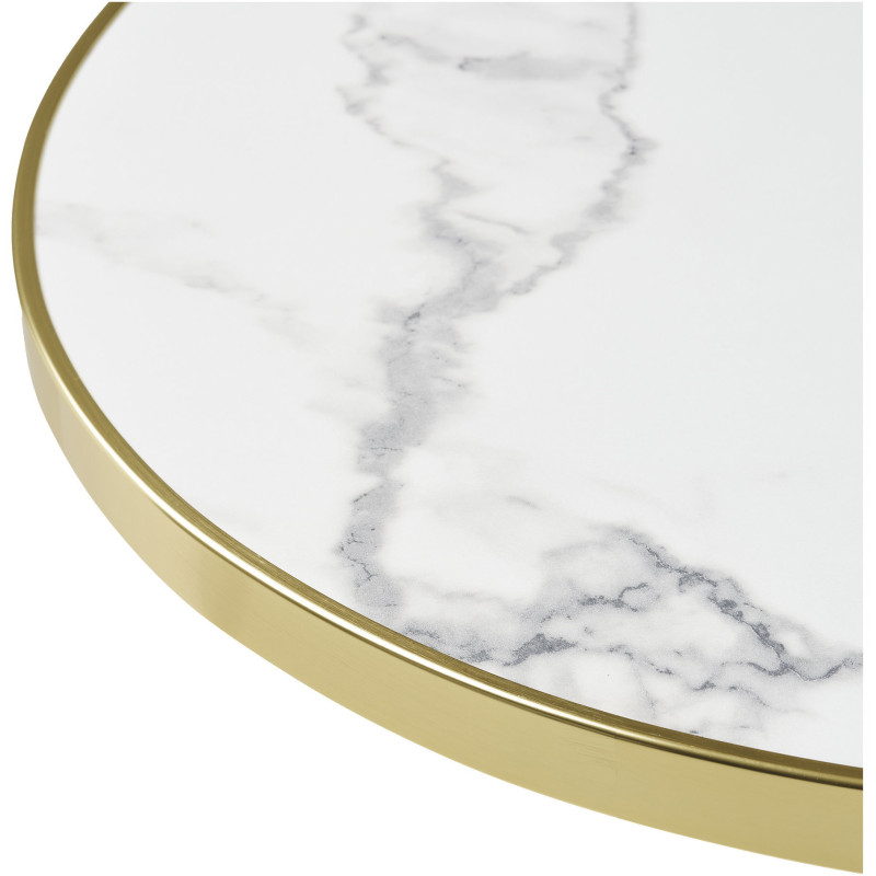 Table de jardin ronde 60 cm blanc marbré Bistro House Nordic - 4