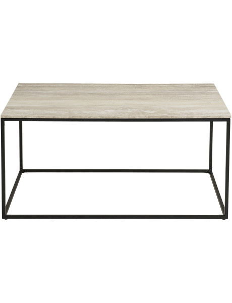 Table basse effet travertin beige 90 x 60 x 45 cm Vita House Nordic - 2
