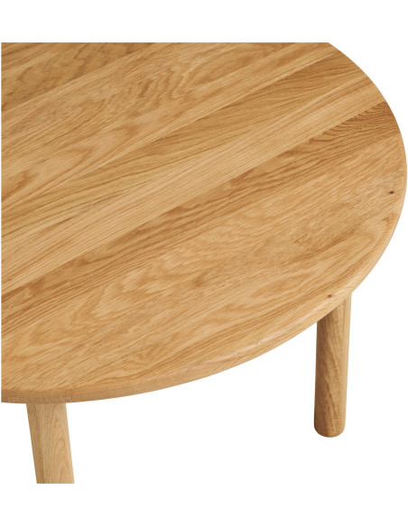 Table basse ronde en bois de chêne Ø70 x H40 cm Jena 
