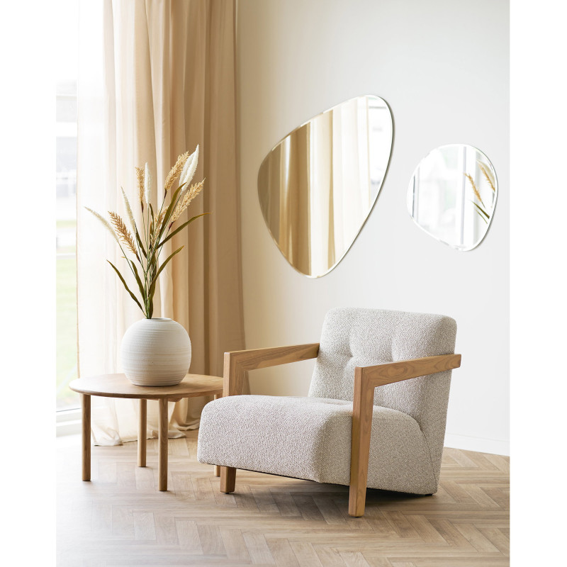 Table basse ronde en bois de chêne Ø70 x H40 cm Jena 