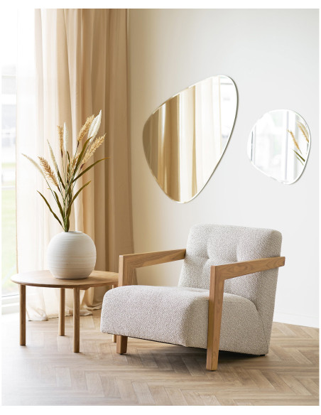 Table basse ronde en bois de chêne Ø70 x H40 cm Jena 