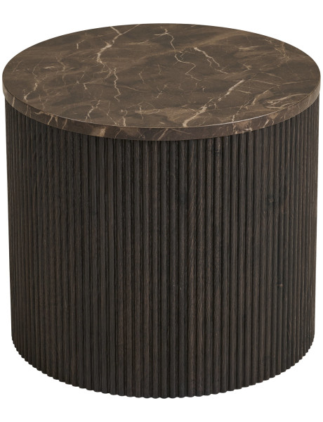 Table d’appoint effet marbre marron Ø45 x H40 cm Rota 