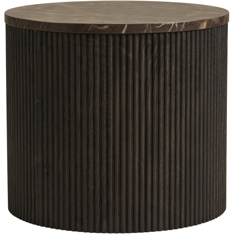 Table d’appoint effet marbre marron Ø45 x H40 cm Rota 